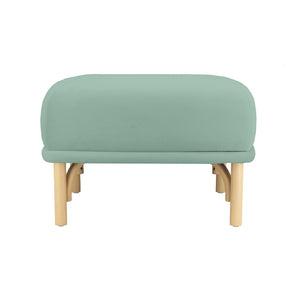 TOV Furniture Desiree Velvet Ottoman - Elegant Footstool with Plush Upholstery, Sturdy Legs, and Timeless Charm Blue TOV-OC68528