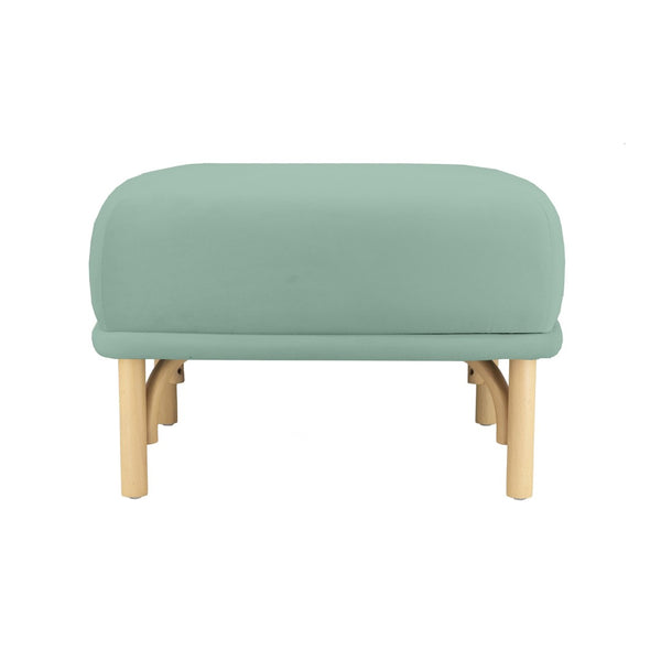 TOV Furniture Desiree Velvet Ottoman - Elegant Footstool with Plush Upholstery, Sturdy Legs, and Timeless Charm Blue TOV-OC68528