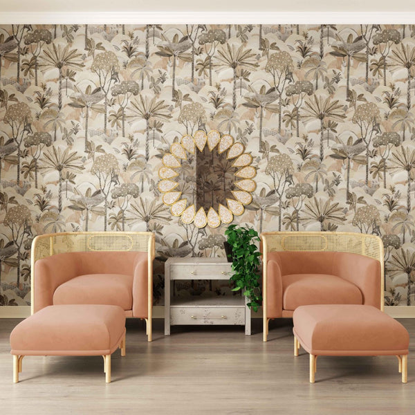 TOV Furniture Desiree Velvet Ottoman - Elegant Footstool with Plush Upholstery, Sturdy Legs, and Timeless Charm Mauve TOV-OC68529