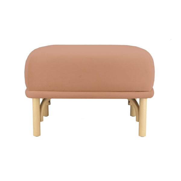 TOV Furniture Desiree Velvet Ottoman - Elegant Footstool with Plush Upholstery, Sturdy Legs, and Timeless Charm Mauve TOV-OC68529
