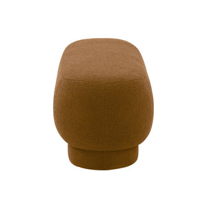 TOV Furniture Mara 43" Vegan Shearling Ottoman - Plush Comfort Meets Modern Style for Effortless Home Elegance Brown TOV-OC68539