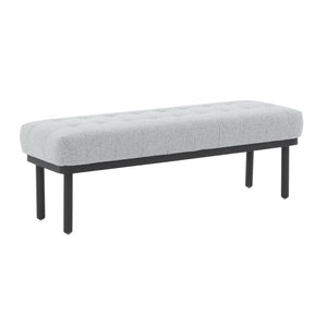 TOV Furniture Olivia 53" Boucle Bench - Midcentury Modern Design for Stylish Entryways and Living Spaces Grey TOV-OC68633