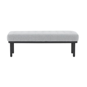 TOV Furniture Olivia 53" Boucle Bench - Midcentury Modern Design for Stylish Entryways and Living Spaces Grey TOV-OC68633