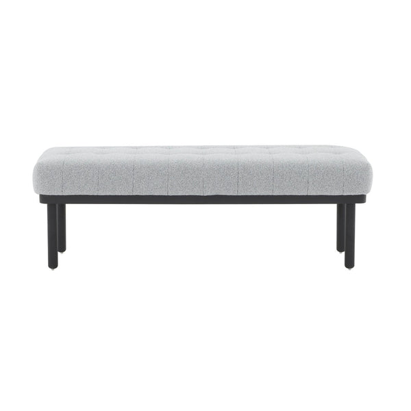 TOV Furniture Olivia 53" Boucle Bench - Midcentury Modern Design for Stylish Entryways and Living Spaces Grey TOV-OC68633