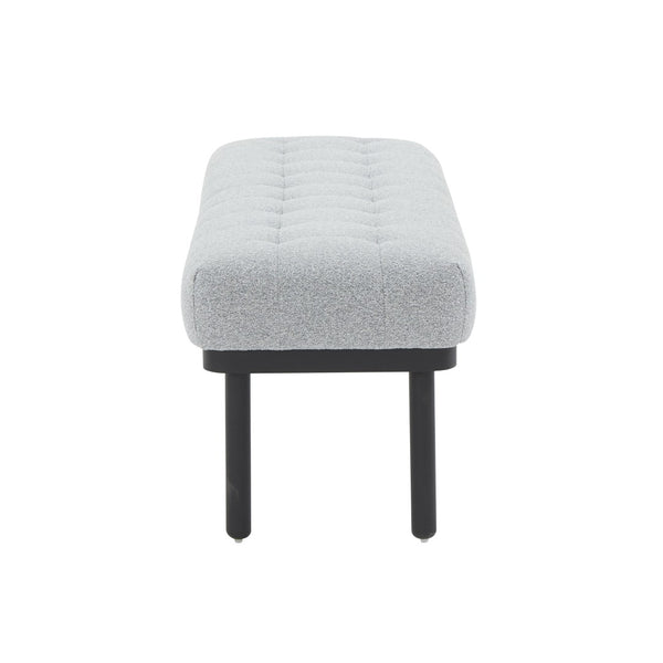 TOV Furniture Olivia 53" Boucle Bench - Midcentury Modern Design for Stylish Entryways and Living Spaces Grey TOV-OC68633