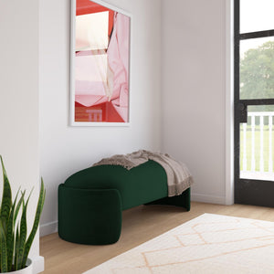 TOV Furniture Toledo 52.5" Velvet Bench - Luxurious Curved Design for Elegant Seating in Any Room, Fully Assembled! TOV-OC68637