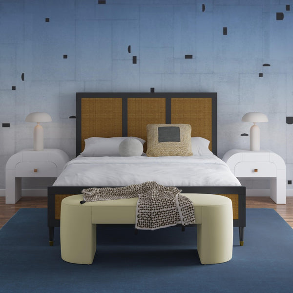 TOV Furniture Elena Plush Velvet Bench – Modern Elegance for Living Rooms, Entryways, and Bedrooms – Handcrafted Comfort Yellow TOV-OC68638