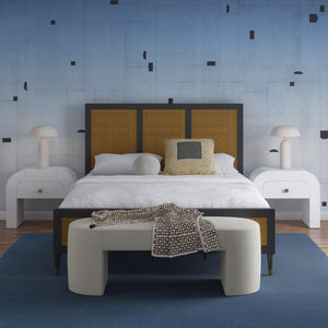 TOV Furniture Elena Plush Velvet Bench – Modern Elegance for Living Rooms, Entryways, and Bedrooms – Handcrafted Comfort Cream TOV-OC68640