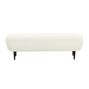 TOV Furniture Denise 51" Cream Boucle Bench - Stylish Modern Seating for Entryway, Bedroom, or Living Room Decor TOV-OC68691