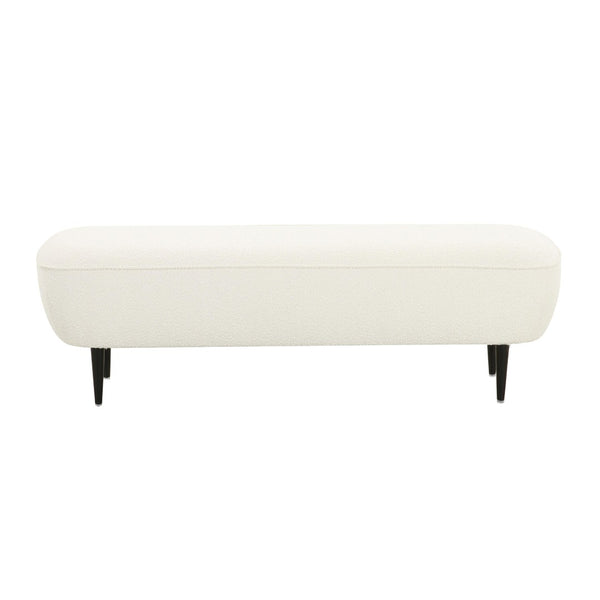 TOV Furniture Denise 51" Cream Boucle Bench - Stylish Modern Seating for Entryway, Bedroom, or Living Room Decor TOV-OC68691