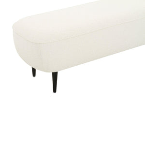 TOV Furniture Denise 51" Cream Boucle Bench - Stylish Modern Seating for Entryway, Bedroom, or Living Room Decor TOV-OC68691