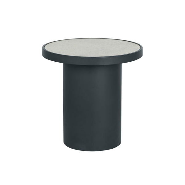 TOV Furniture Nautilus Antique Silver Mirrored Round Side Table – Vintage Charm Meets Modern Design for Any Room TOV-OC68721