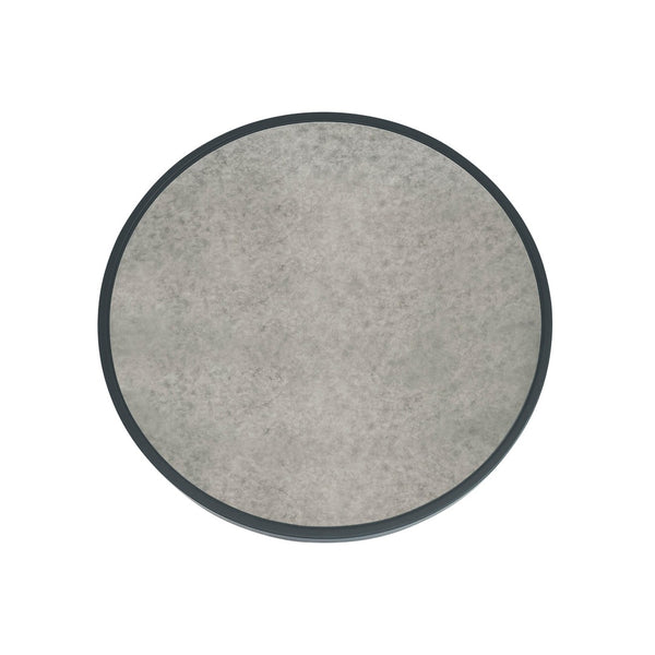 TOV Furniture Nautilus Antique Silver Mirrored Round Side Table – Vintage Charm Meets Modern Design for Any Room TOV-OC68721