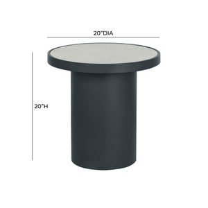 TOV Furniture Nautilus Antique Silver Mirrored Round Side Table – Vintage Charm Meets Modern Design for Any Room TOV-OC68721