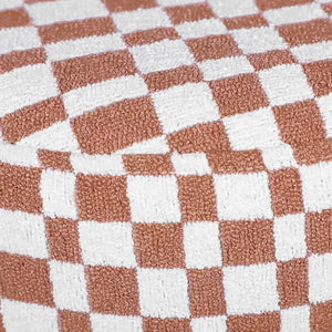 Claire Brown Checkered Boucle Stool TOV-OC68756 TOV Furniture