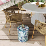 Taurus Ceramic Stool in Garden Print TOV-OC68774 TOV Furniture