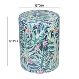 Taurus Ceramic Stool in Garden Print TOV-OC68774 TOV Furniture