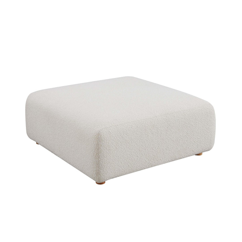 TOV Furniture Hangover Modular Ottoman - Luxurious Cream Boucle for Versatile Seating & Stylish Gatherings TOV-OC68789