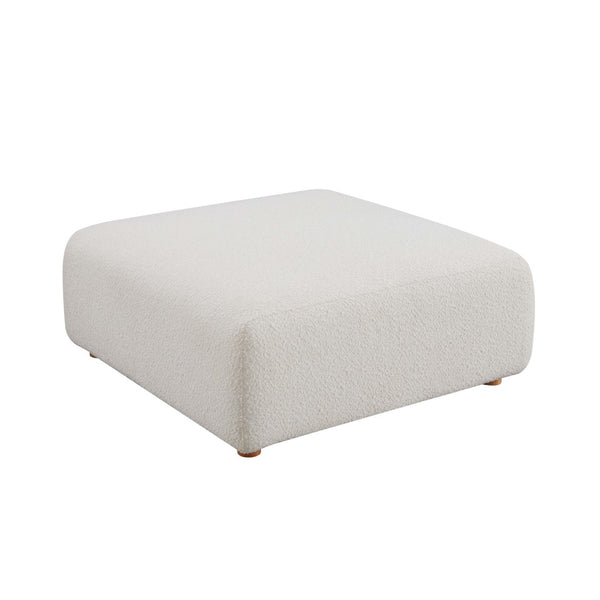 Hangover Cream Boucle Ottoman TOV-OC68789 TOV Furniture
