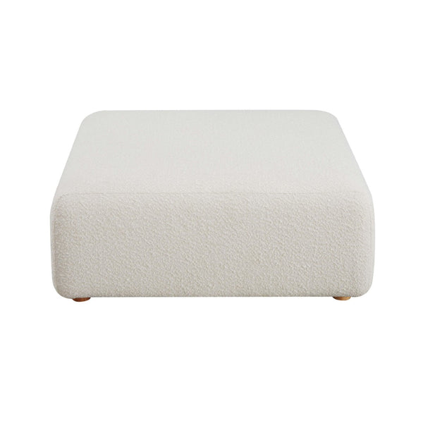 Hangover Cream Boucle Ottoman TOV-OC68789 TOV Furniture