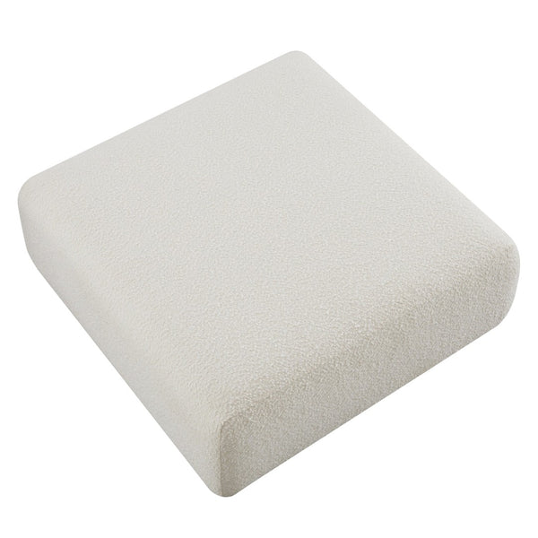 Hangover Cream Boucle Ottoman TOV-OC68789 TOV Furniture