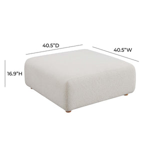 Hangover Cream Boucle Ottoman TOV-OC68789 TOV Furniture