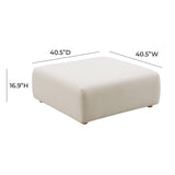 Hangover Cream Performance Linen Ottoman TOV-OC68790 TOV Furniture