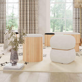 Sagano White Tiered Storage Ottoman TOV-OC68795 TOV Furniture