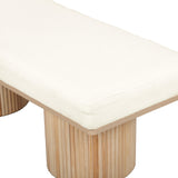 Sagano White Dyed-Yarn Bench TOV-OC68804 TOV Furniture