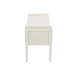 TOV Furniture Ines 67" Cream Boucle Bench - Luxurious Art Deco Seating with Plush Cushions & Sleek Stainless Steel Legs TOV-OC68819