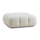 Calliope Cream Vegan Shearling Modular Ottoman TOV-OC68921 TOV Furniture