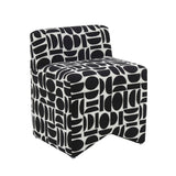 Pippa Geometric Jacquard Weave Stool