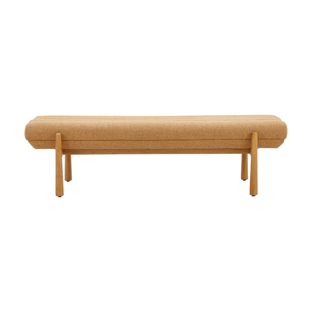 TOV Furniture Julianna 56" Sunflower Yellow Linen Bench - Scandinavian Design with Soft Foam Comfort & Style TOV-OC68937