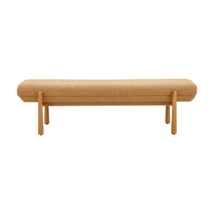 TOV Furniture Julianna 56" Sunflower Yellow Linen Bench - Scandinavian Design with Soft Foam Comfort & Style TOV-OC68937