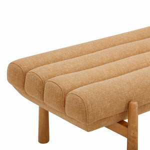 TOV Furniture Julianna 56" Sunflower Yellow Linen Bench - Scandinavian Design with Soft Foam Comfort & Style TOV-OC68937