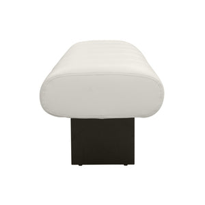 TOV Furniture Karol 59.5" Cream Performance Vegan Leather Bench - Elegant, Eco-Friendly Seating for Modern Spaces TOV-OC68949