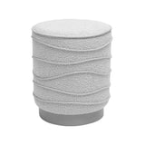 Nero Grey Boucle Ottoman TOV-OC68986 TOV Furniture