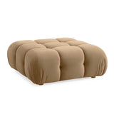 Calliope Cafe Au Lait Performance Velvet Modular Ottoman TOV-OC69016 TOV Furniture