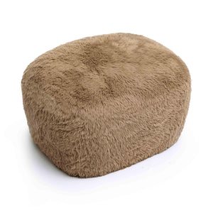 Britt Dark Taupe Vegan Shearling Ottoman TOV-OC69027 TOV Furniture