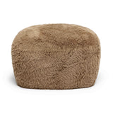 Britt Dark Taupe Vegan Shearling Ottoman TOV-OC69027 TOV Furniture