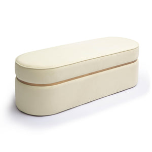 Pomp Cream Velvet Bench TOV-OC69028 TOV Furniture