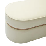 Pomp Cream Velvet Bench TOV-OC69028 TOV Furniture