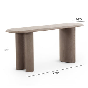 TOV Furniture Rhema 71" Washed Ash Console Table - Elegant Modern Design for Entryways & Living Rooms, Versatile Use TOV-OC69082