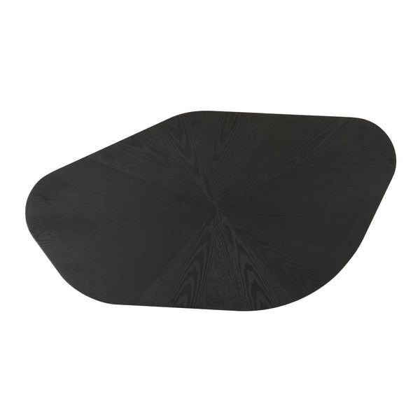 TOV Furniture Roche 50" Low Coffee Table - Elegant Ash Design with Geometric Lines for Modern Living Spaces Black TOV-OC69085