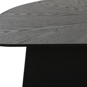 TOV Furniture Roche 50" Low Coffee Table - Elegant Ash Design with Geometric Lines for Modern Living Spaces Black TOV-OC69085