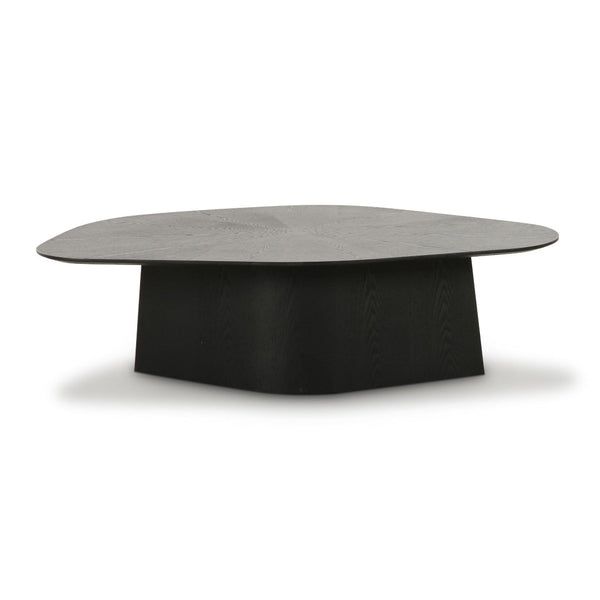 TOV Furniture Roche 48" Ash Geometric Coffee Table - Handcrafted Elegance for Modern Living Spaces and Versatile Style Black TOV-OC69086