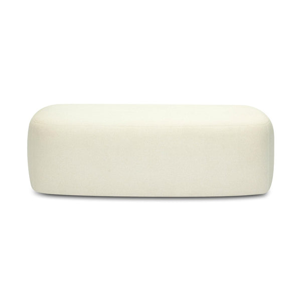 TOV Furniture Graceland 54" Plush Faux Mohair Bench - Elegant Textured Seating for Bedrooms and Living Spaces Cream TOV-OC69114