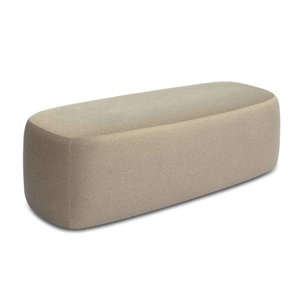 TOV Furniture Graceland 54" Plush Faux Mohair Bench - Elegant Textured Seating for Bedrooms and Living Spaces Taupe TOV-OC69115