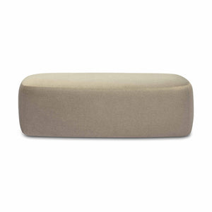 TOV Furniture Graceland 54" Plush Faux Mohair Bench - Elegant Textured Seating for Bedrooms and Living Spaces Taupe TOV-OC69115