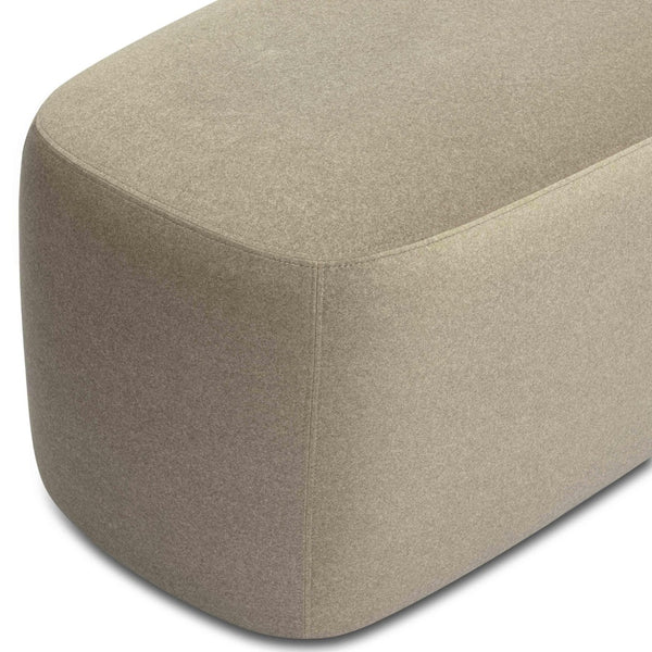 TOV Furniture Graceland 54" Plush Faux Mohair Bench - Elegant Textured Seating for Bedrooms and Living Spaces Taupe TOV-OC69115